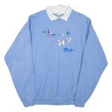 LEE Alaska Mens Sweatshirt Blue Collared USA L