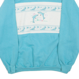 Dolphins Womens Sweatshirt Blue Collared L