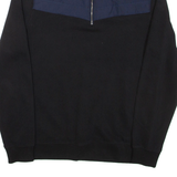CALVIN KLEIN Mens Sweatshirt Black 1/4 Zip M