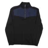 CALVIN KLEIN Mens Sweatshirt Black 1/4 Zip M
