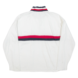 TOMMY HILFIGER Mens Sweatshirt White 1/4 Zip M