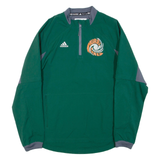 ADIDAS Training Mens Sweatshirt Green 1/4 Zip S