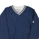 CHAMPION Mens Sweatshirt Blue V-Neck Nylon XL