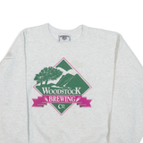 LEE Woodstock Brewing Co Mens Sweatshirt Grey Crew Neck USA XL