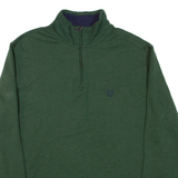 CHAPS Mens Sweatshirt Green 1/4 Zip L