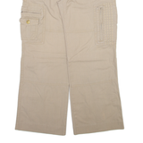 TOM TAILOR Cargo Womens Trousers Beige Relaxed Straight W32 L28