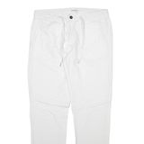 Womens Trousers White Regular Straight W32 L32