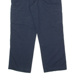 DICKIES Workwear Flex Cargo Mens Twill Trousers Blue Regular Wide-Leg W38 L30