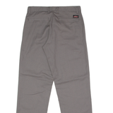 DICKIES Workwear Mens Twill Trousers Grey Slim Straight W30 L30