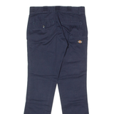 DICKIES Double Knee Workwear Mens Twill Trousers Blue Regular Skinny W28 L30