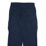 DICKIES Cargo Mens Trousers Blue Regular Straight W32 L30