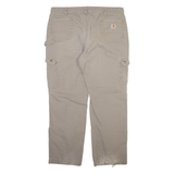 CARHARTT Carpenter Mens Trousers Grey Relaxed Straight W42 L32