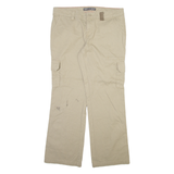 DICKIES Cargo Mens Trousers Beige Relaxed Bootcut W36 L31