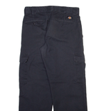 DICKIES Cargo Mens Trousers Black Relaxed Straight W32 L32