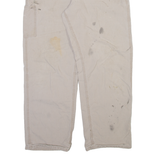 CARHARTT Carpenter Mens Trousers Beige Relaxed Straight W34 L32