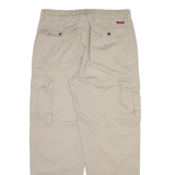 CHAPS Cargo Mens Trousers Beige Relaxed Straight W34 L32