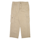 EDDIE BAUER Cargo Mens Trousers Beige Relaxed Straight W35 L30