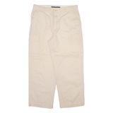 NAUTICA Cargo Mens Trousers Cream Relaxed Straight W36 L30