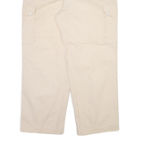 NAUTICA Cargo Mens Trousers Cream Relaxed Straight W36 L30