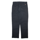 DICKIES Mens Trousers Black Regular Straight W34 L32