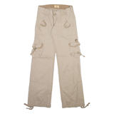 LEVI'S Cargo Womens Trousers Beige Regular Bootcut W28 L31