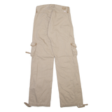 LEVI'S Cargo Womens Trousers Beige Regular Bootcut W28 L31