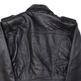 APOLLO Womens Aviator Jacket Black Leather XS