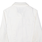 TWINSET Lace Look Womens Denim Jacket White S