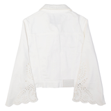 TWINSET Lace Look Womens Denim Jacket White S
