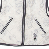 LUHTA Fleece Lined Womens Waistcoat Cream Crazy Pattern XL