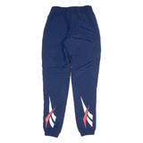 REEBOK Mesh Lined Mens Joggers Blue Tapered XS W26 L30