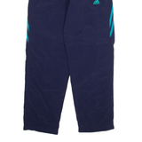 ADIDAS Mesh Lined Mens Track Pants Blue Straight S W24 L28