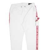 ALPHA INDUSTRIES Womens Joggers White Tapered M W32 L29