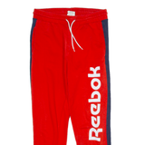REEBOK Mens Joggers Red Tapered S W32 L27