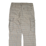 H&M Cargo Womens Trousers Grey Relaxed Straight W32 L32