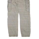 H&M Cargo Womens Trousers Grey Relaxed Straight W32 L32