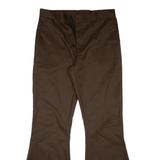 Womens Trousers Brown Regular Flared W36 L32