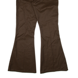 Womens Trousers Brown Regular Flared W36 L32