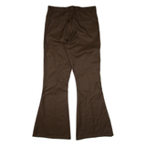 Womens Trousers Brown Regular Flared W36 L32