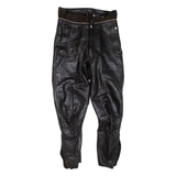 Motorcycle Womens Leather Trousers Black Regular Tapered 90s W28 L25
