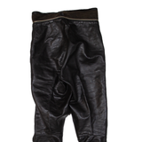 Motorcycle Womens Leather Trousers Black Regular Tapered 90s W28 L25