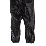 Motorcycle Womens Leather Trousers Black Regular Tapered 90s W28 L25