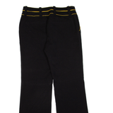 ANGES Womens Trousers Black Regular Straight W30 L31