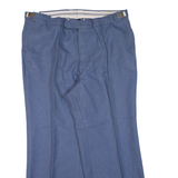 KLOPMAN Mens Trousers Blue Regular Straight 90s W34 L27