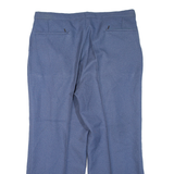 KLOPMAN Mens Trousers Blue Regular Straight 90s W34 L27