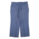 KLOPMAN Mens Trousers Blue Regular Straight 90s W34 L27