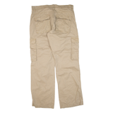 ANGELO LITRICO Cargo Mens Trousers Beige Regular Straight W38 L34