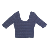 HOLLISTER Womens Cropped Top Blue M