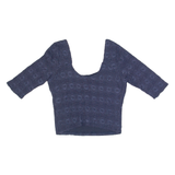 HOLLISTER Womens Cropped Top Blue M