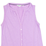 BODEN Womens Off Shoulder Vest Purple V-Neck Sleeveless UK 12